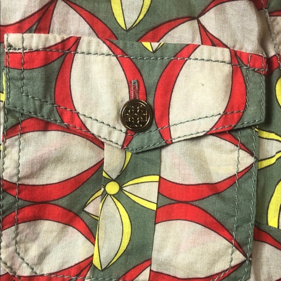 Tory Burch Multicolor Floral 100% cotton blouse 💙 - Picture 4 of 6